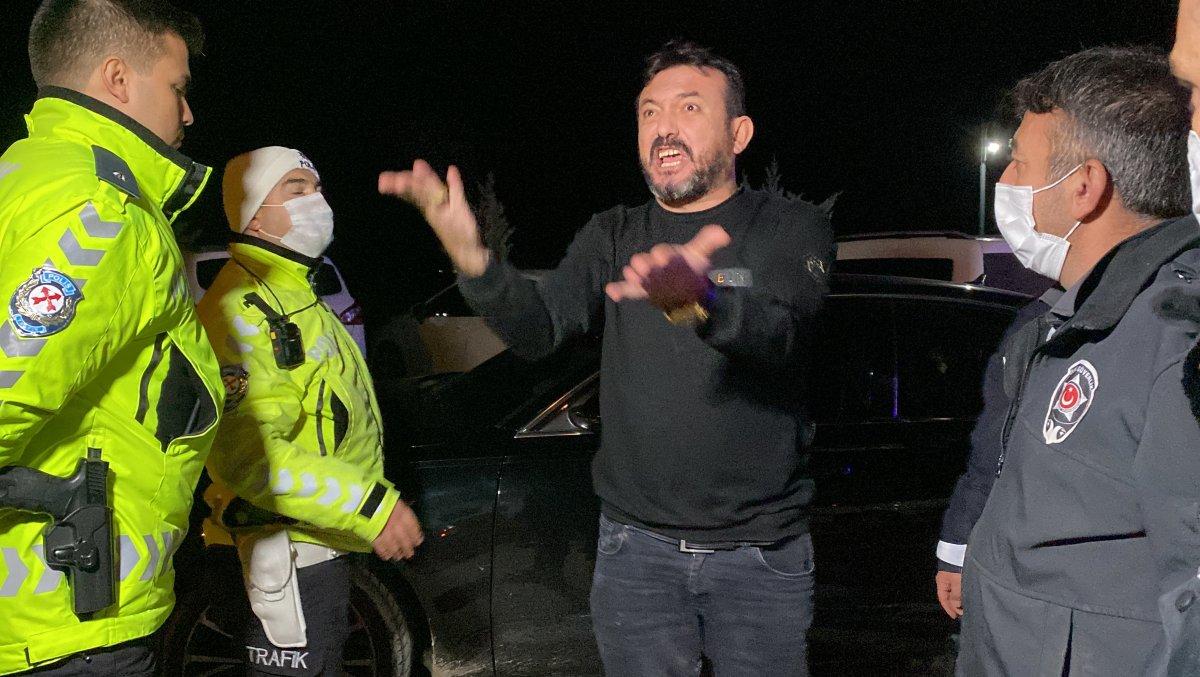 Aksaray’da alkollü sürücü polise güçlük çıkardı