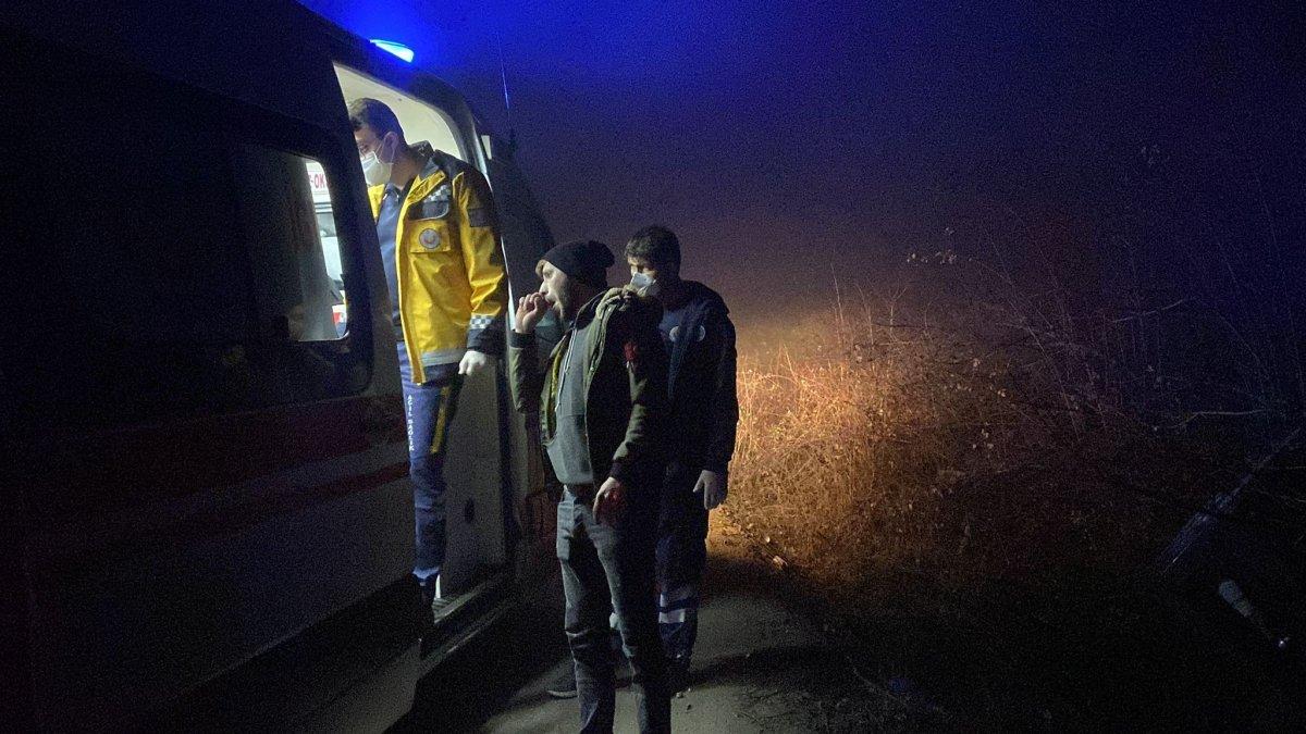 Zonguldak'ta polisle ehliyetsiz sürücünün kovalamacası kazayla bitti