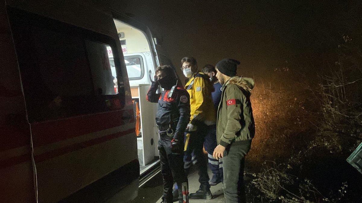 Zonguldak'ta polisle ehliyetsiz sürücünün kovalamacası kazayla bitti