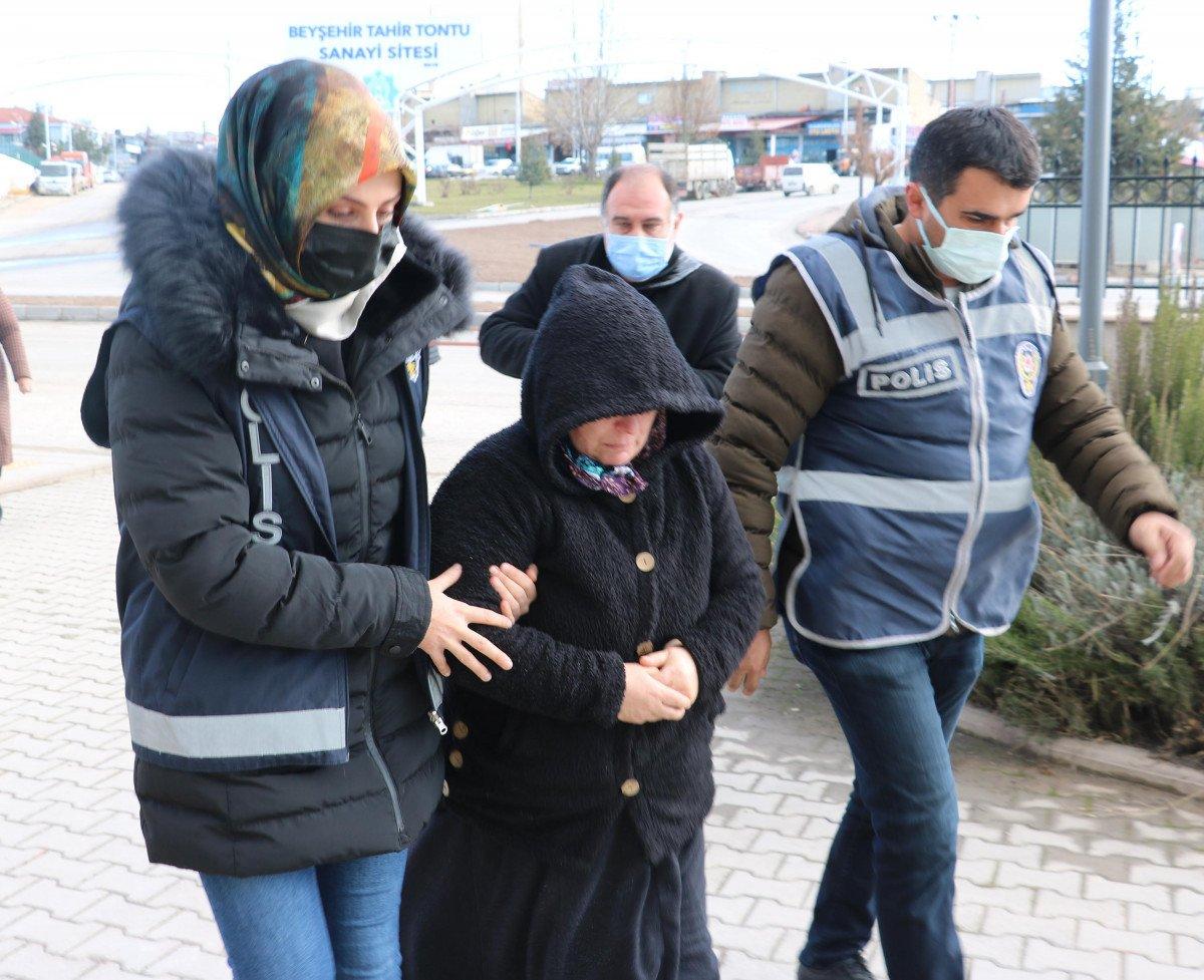 Konya'da kocasını öldüren kadına kayınvalidesinden destek
