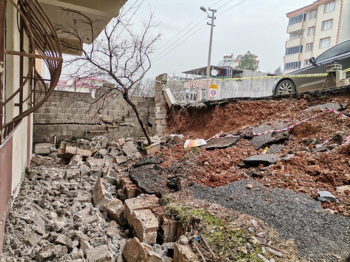 Kahramanmaraş'ta heyelan: İstinat duvarı çöktü
