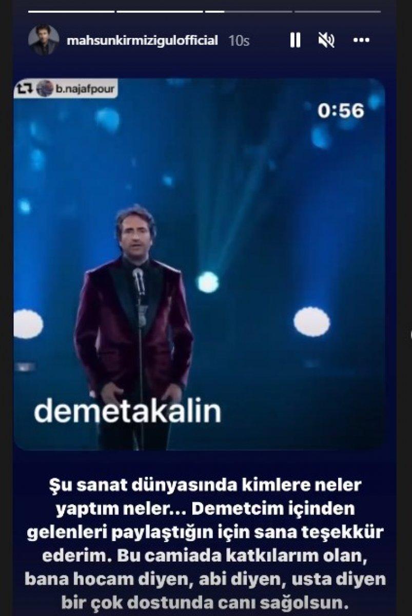 Demet Akalın'dan Mahsun Kırmızıgül'e destek