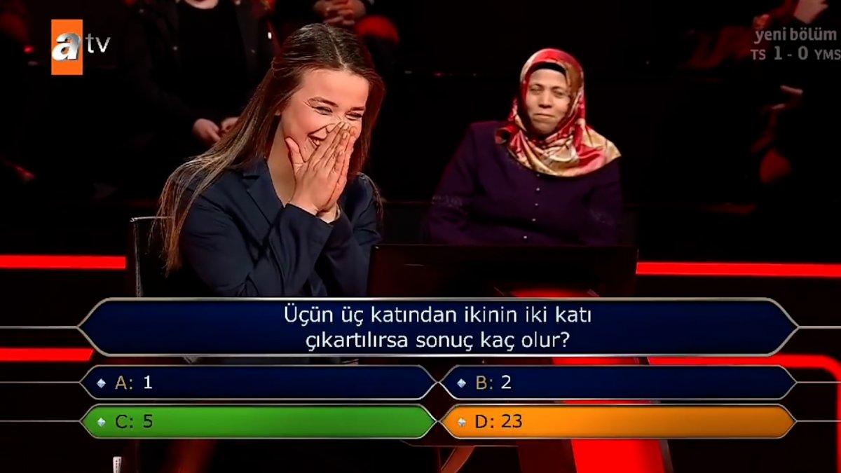 Elif Karagöz, Kim Milyoner Olmak İster'de matematik sorusunda elendi