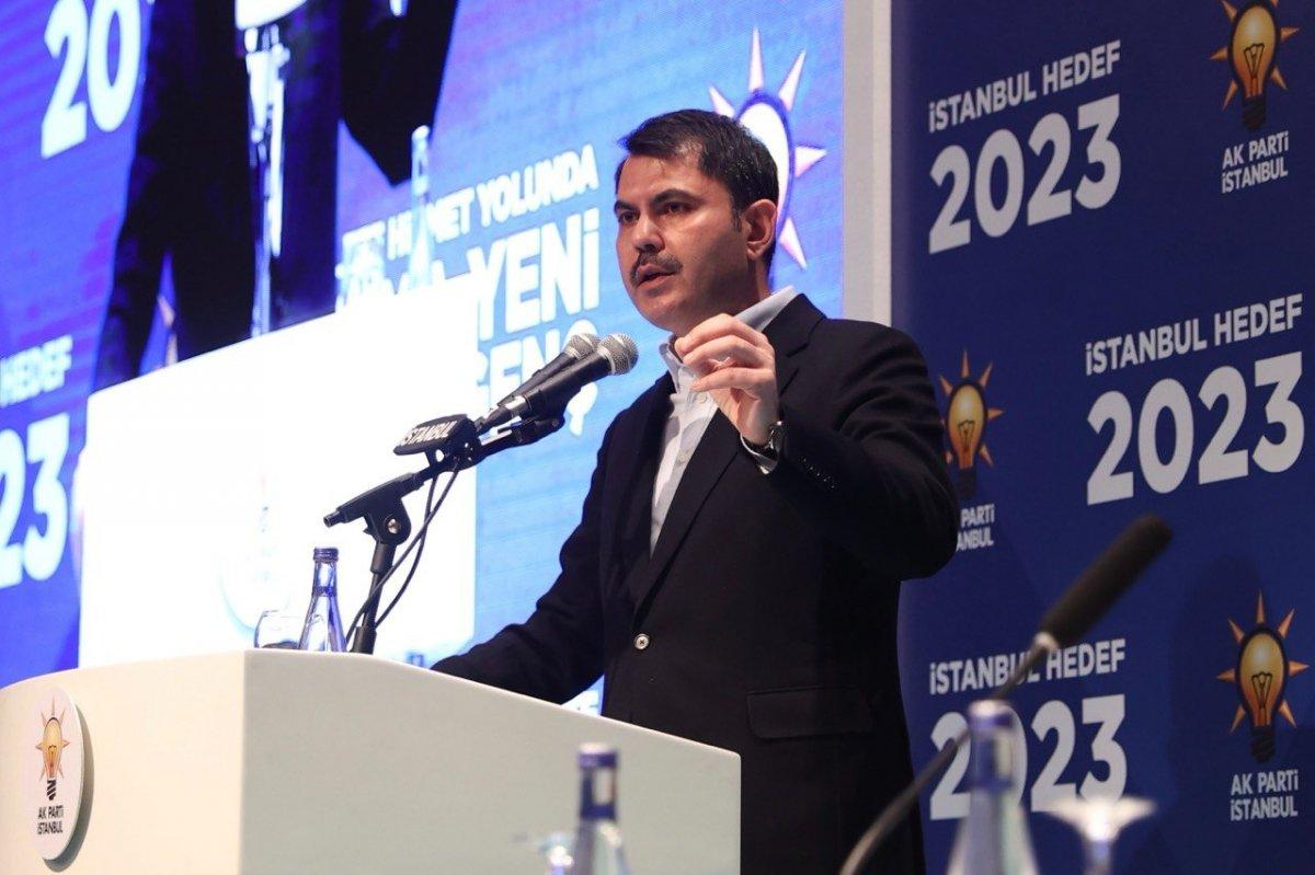 Murat Kurum: İstanbul’da bugün 90’lı yıllara geri dönüş vardır