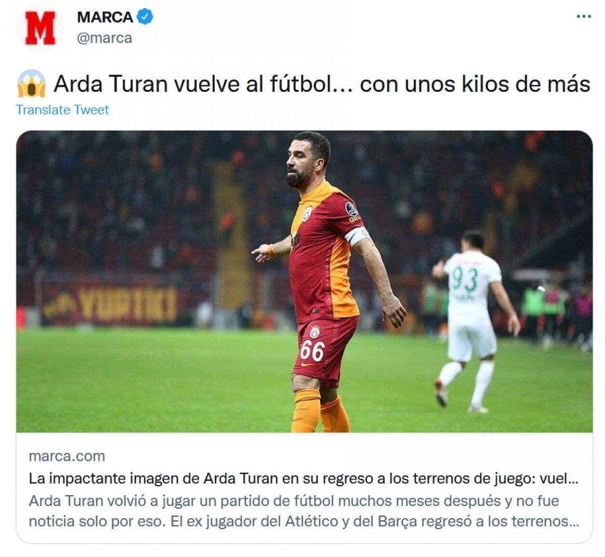 Marca, Arda Turan'la dalga geçti