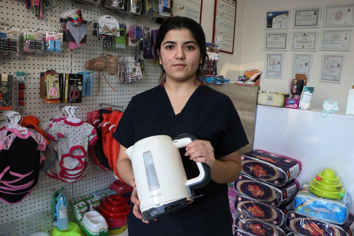 Adana’da, veteriner hekime cop ve kaynar suyla saldırı