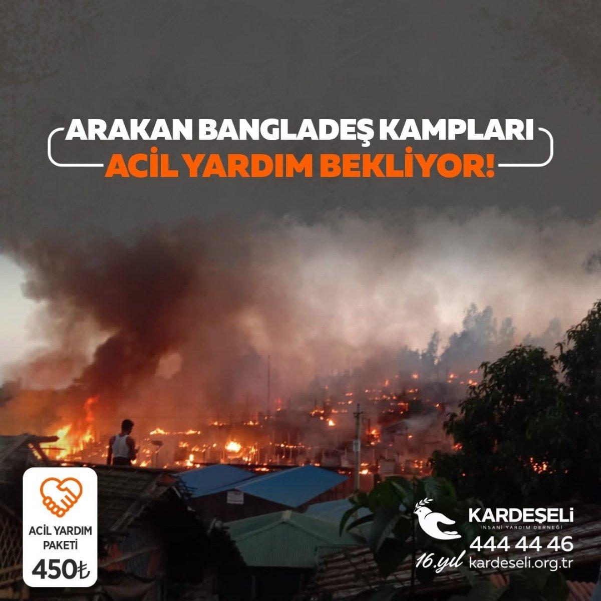 Kardeş Eli Derneği Arakan Kampında Çıkan Yangın İçin Yardım Çalışmalarına Başladı