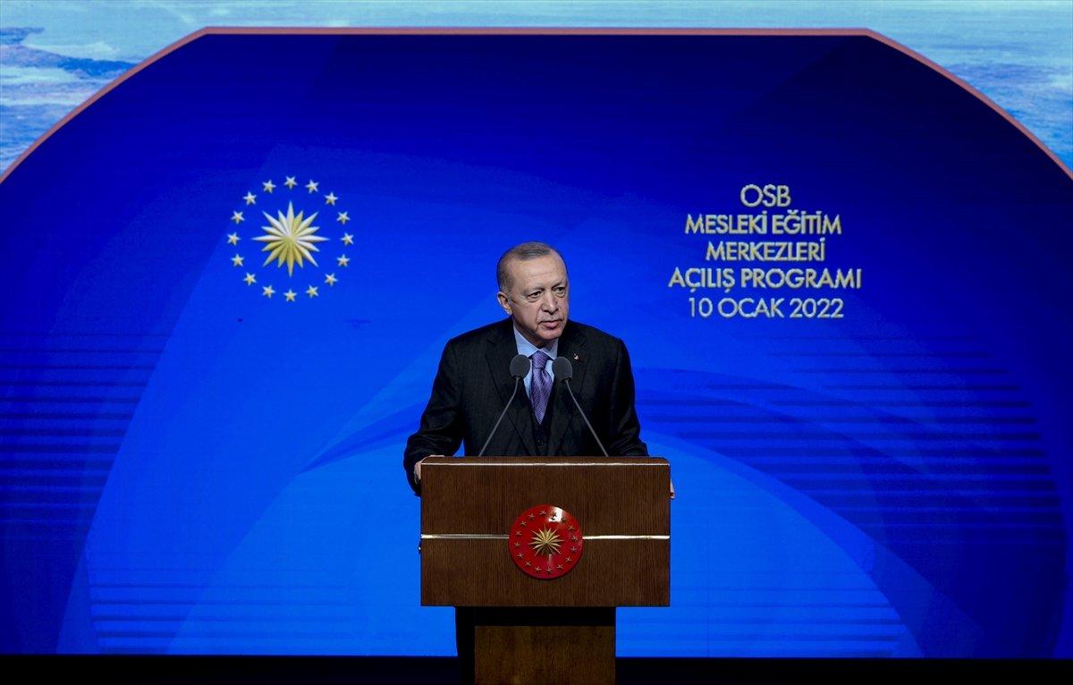 Cumhurbaşkanı Erdoğan, Mesleki Eğitim Merkezleri açılışına katıldı