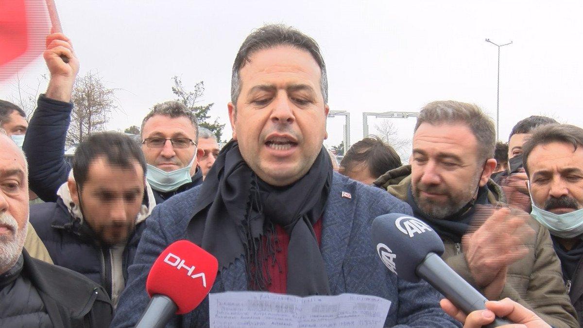 Avcılar'daki Ambarlı Limanı'nda protesto