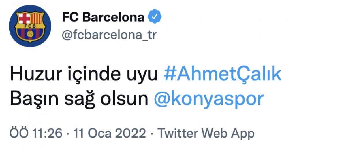 Avrupa futbolundan Ahmet Çalık için taziye mesajları