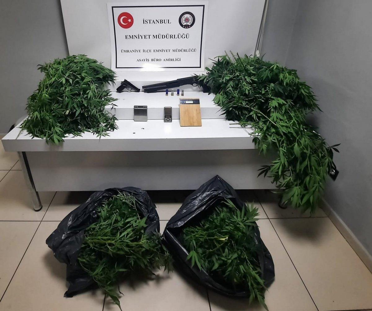 Ümraniye'de uyuşturucu serasına çevrilen eve operasyon