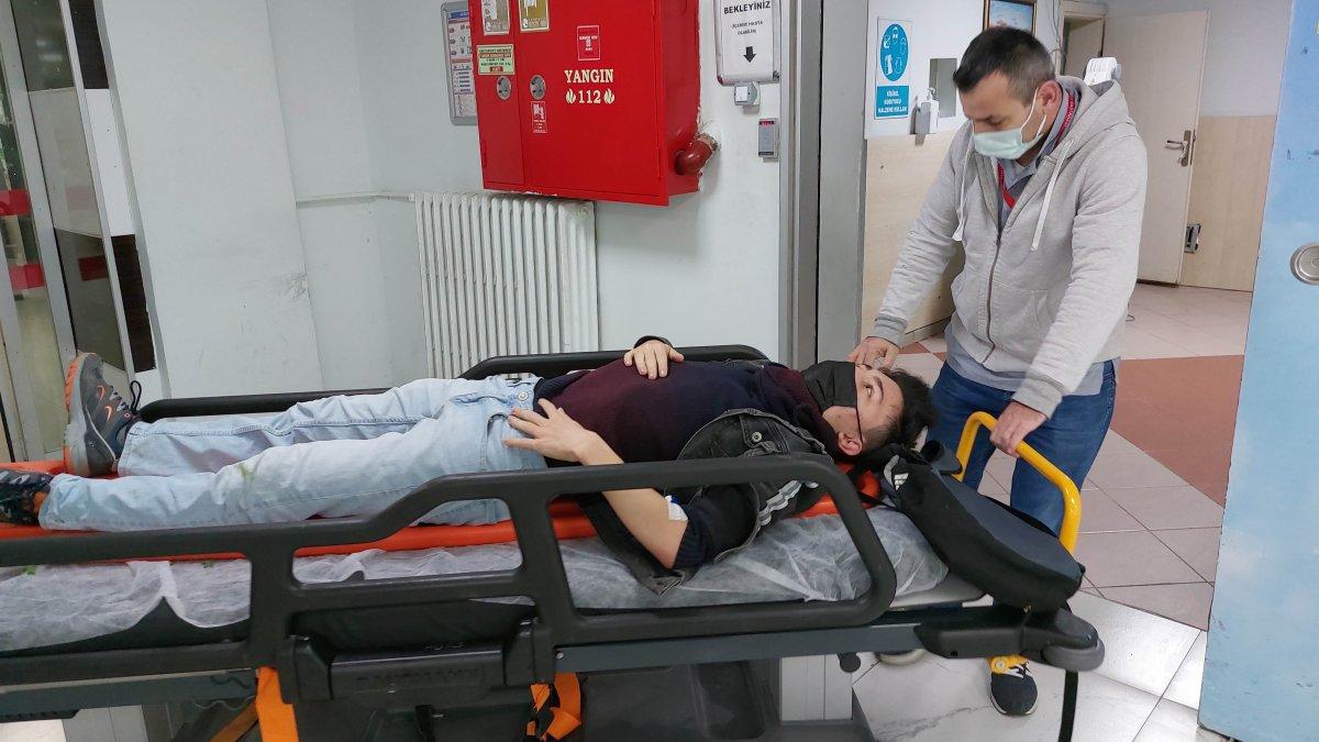 Samsun'da sokak köpeklerinden kaçabilmek için duvardan atladı