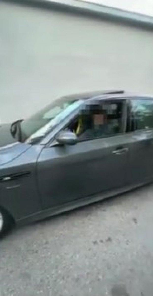 Zeytinburnu'nda drift atan sürücü kamerada