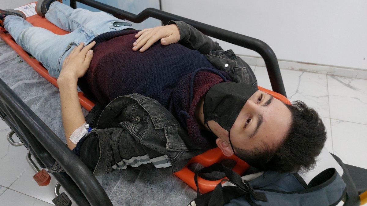 Samsun'da sokak köpeklerinden kaçabilmek için duvardan atladı