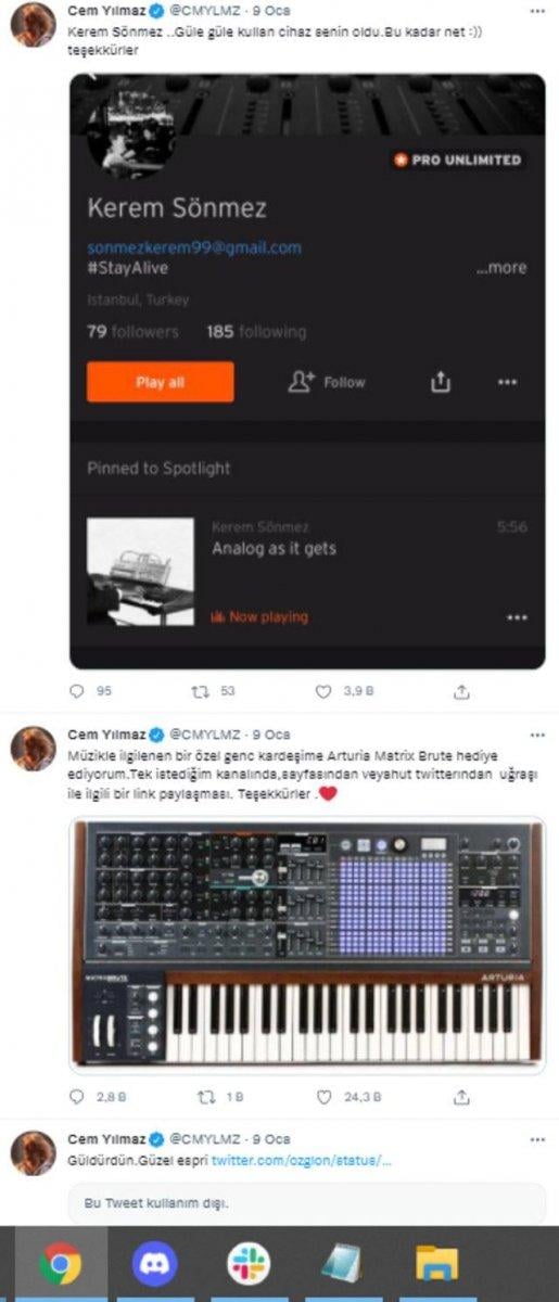 Cem Yılmaz, takipçisine org hediye etti