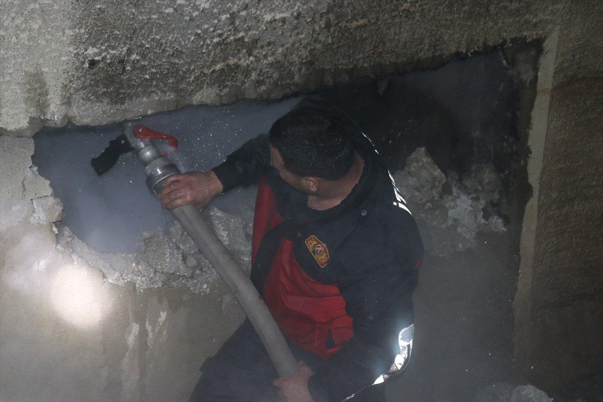 Ağrı'da cami kazanında yangın çıktı