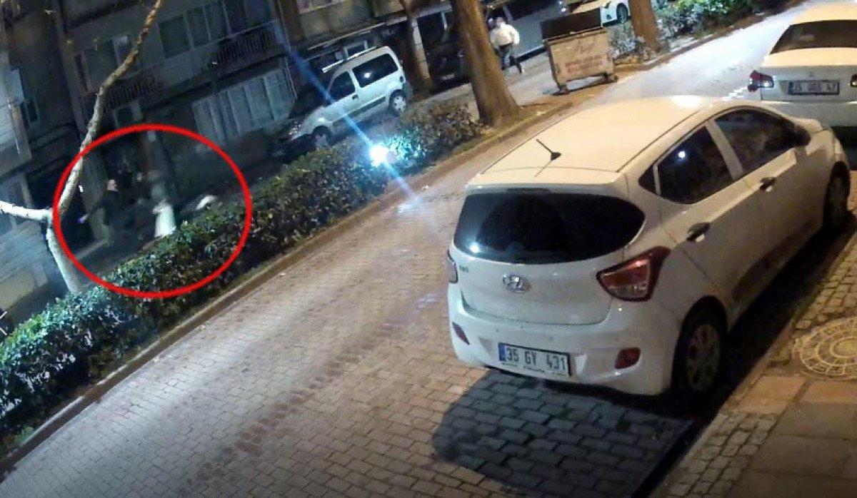 Manisa’da polisten kaçan motosikletliyi, tekme atıp düşürdü