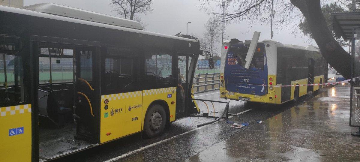Sarıyer'de İETT otobüsleri çarpıştı