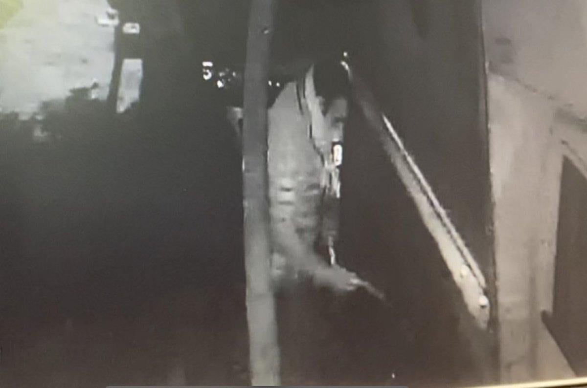 İstanbul'da mahalledeki mazot hırsızı kamerada