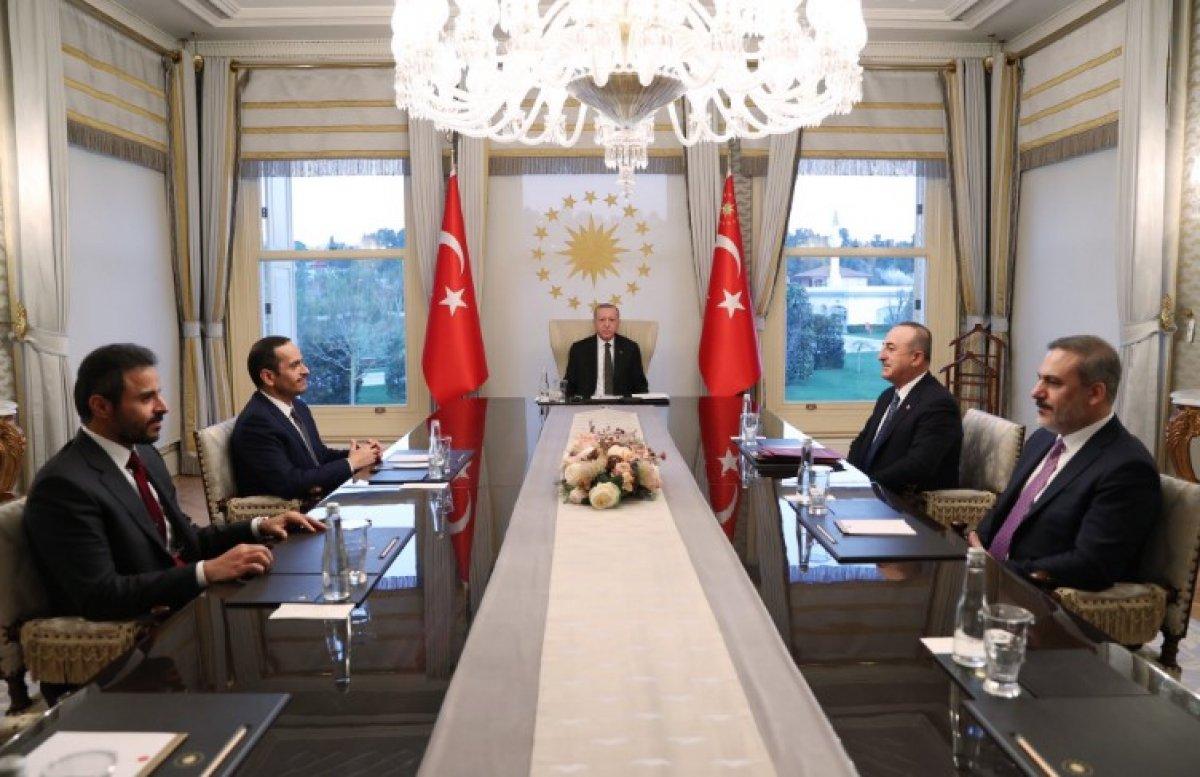 Cumhurbaşkanı Erdoğan, Katar Dışişleri Bakanı'nı kabul etti
