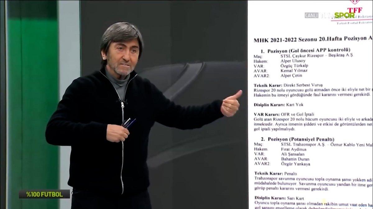 Rıdvan Dilmen, Rizespor-Beşiktaş maçıyla ilgili belge yayınladı