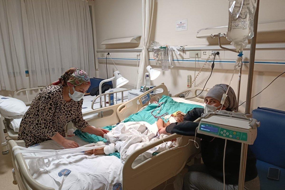 Gaziantep'te pitbull saldırısına uğrayan Asiye'ye bir operasyon daha yapıldı