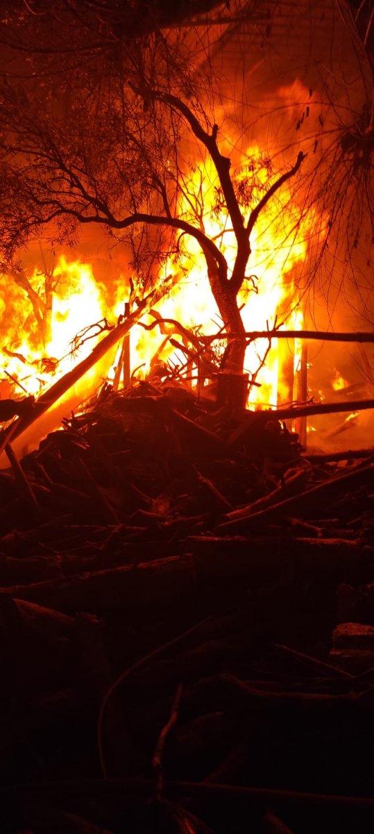 Aydın'da hayvan damında çıkan yangın kontrol altına alındı