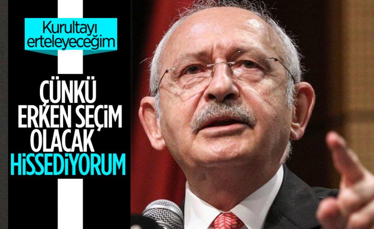 CHP'de kurultay, 1 yıl ertelendi