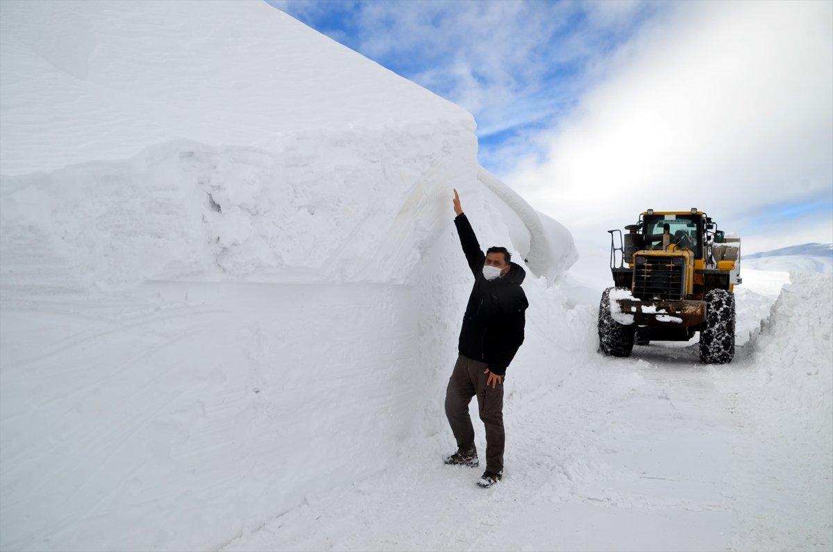 Muş'ta kar kalınlığı, 5 metreyi aştı