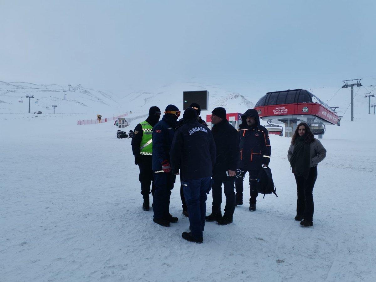 Erciyes Dağı'nda çığ düştü