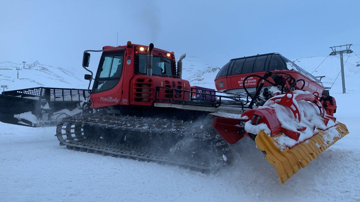 Erciyes Dağı'nda çığ düştü