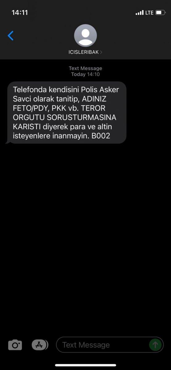 İçişleri Bakanlığı'ndan telefon dolandırıcılarına karşı uyarı