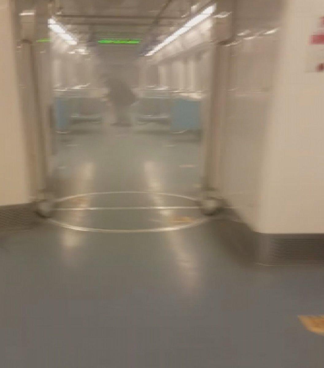 İstanbul’da tramvayda yangın paniği kameraya yansıdı