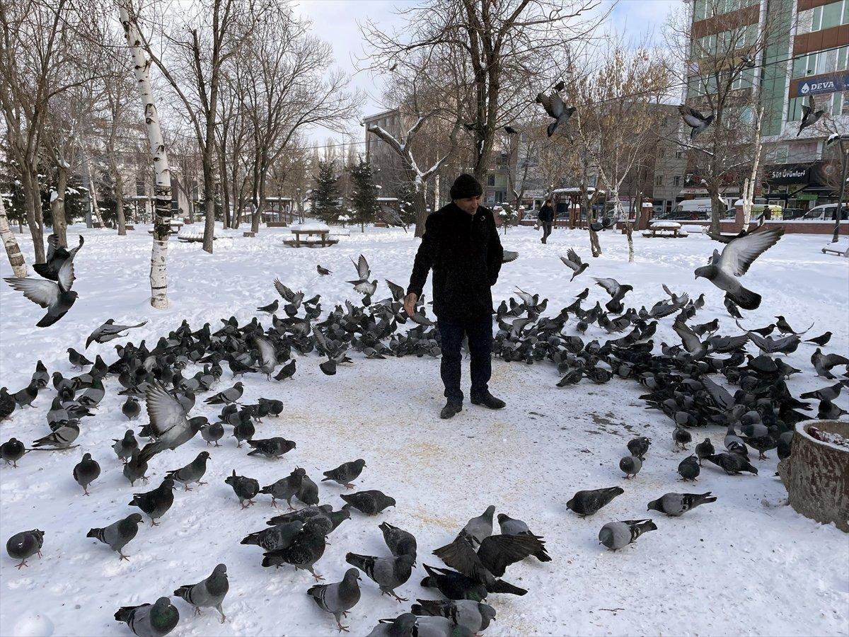 Ağrı'da soğuk hava ve kar yağışı etkili oluyor