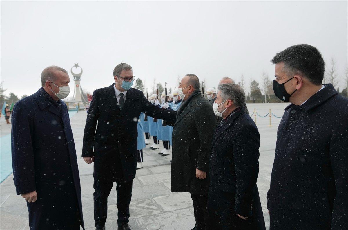 Cumhurbaşkanı Erdoğan, Sırp mevkidaşını karşıladı