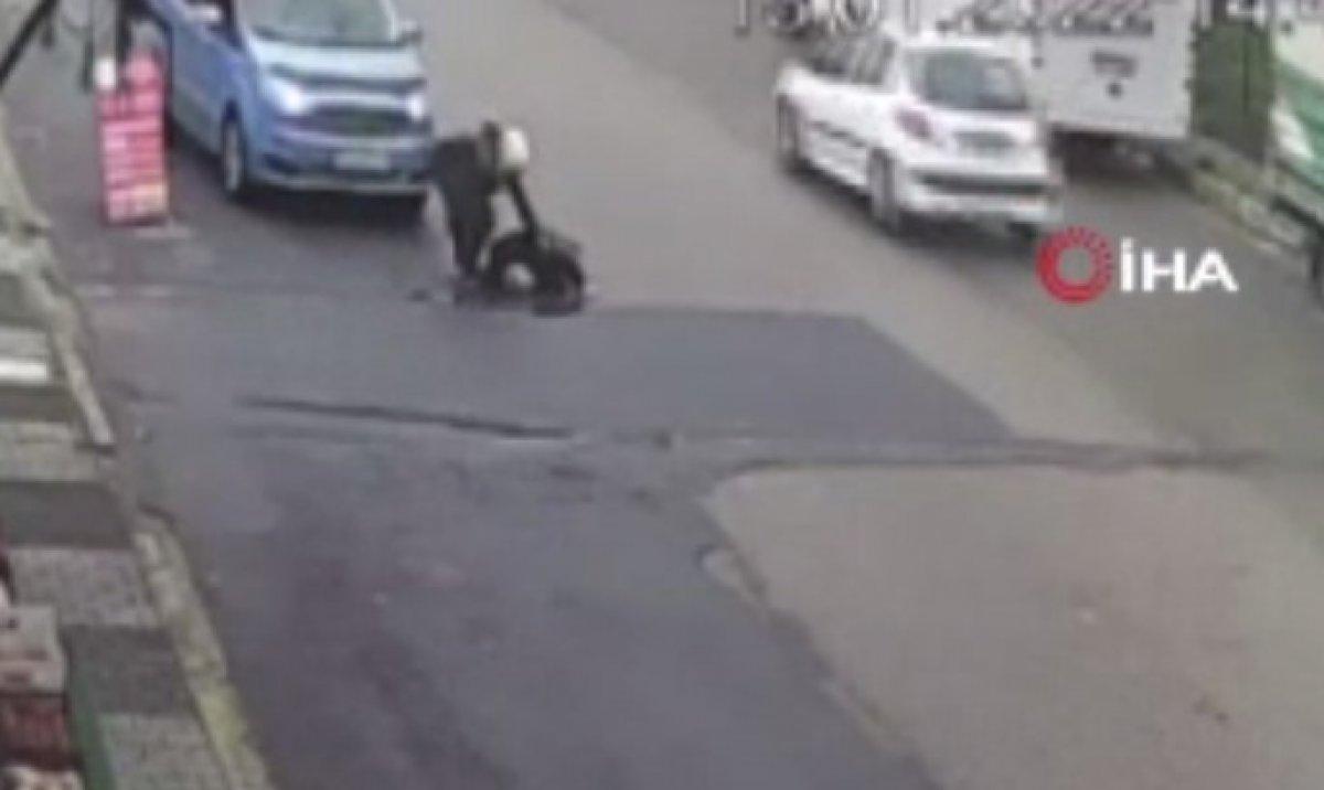 Maltepe’de yaşlı adam dengesini kaybetti, otobüse çarptı