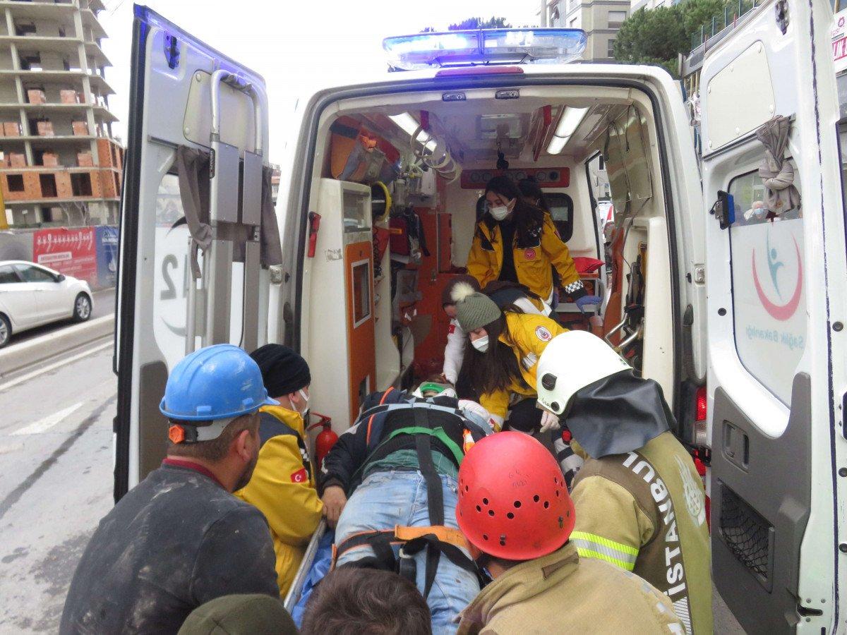 Kadıköy’deki metro inşaatında çalışan işçi, 25 metre yüksekten düştü