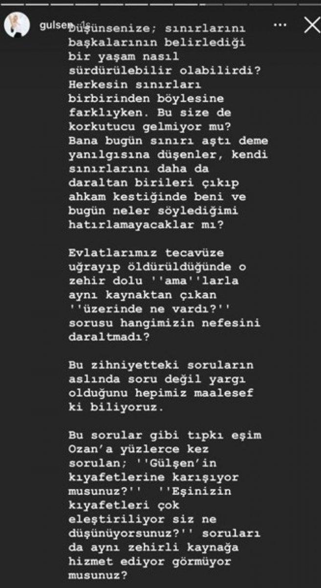 Gülşen kıyafet tartışmalarına yanıt verdi