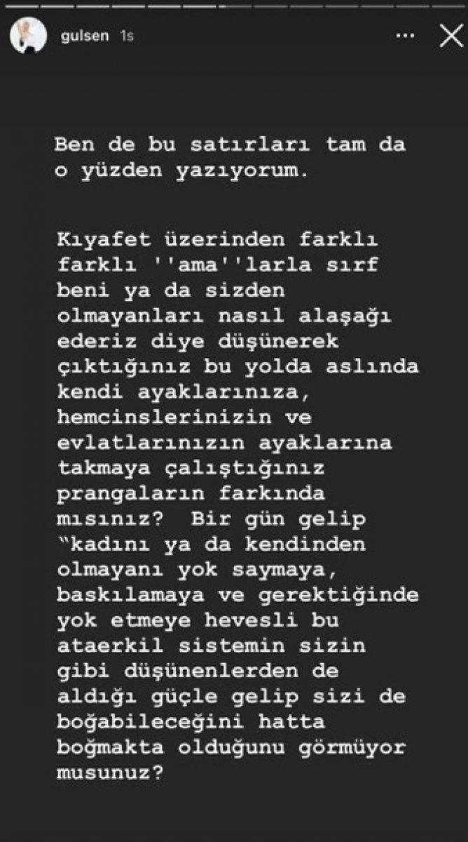 Gülşen kıyafet tartışmalarına yanıt verdi