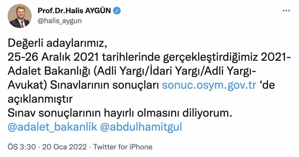 Adli yargı ve avukatlık sınavı sonuçları açıklandı