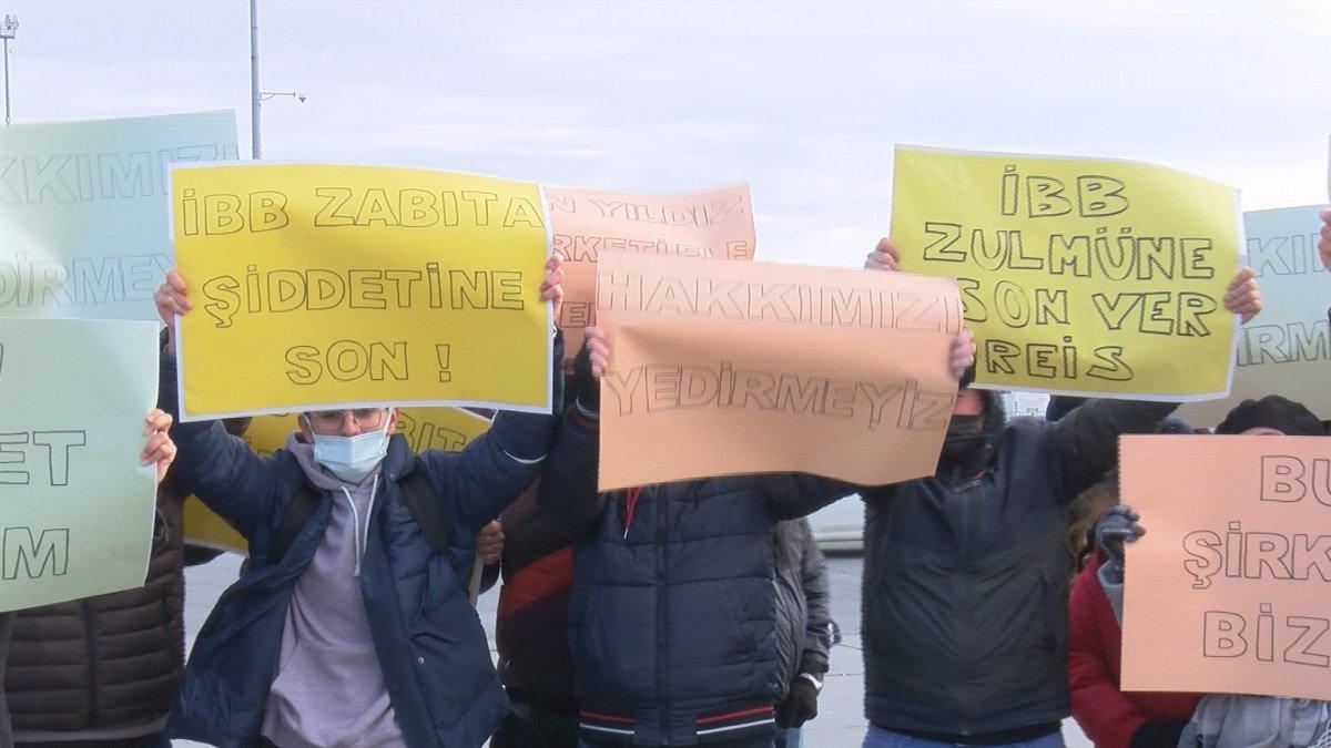 İBB’nin bünyesine geçen tur otobüsleri için eylem yaptılar