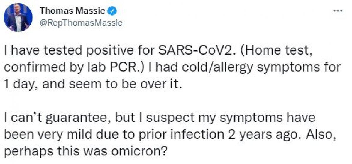 Aşı ve maskeye karşı çıkan ABD'li vekil, koronavirüse yakalandı