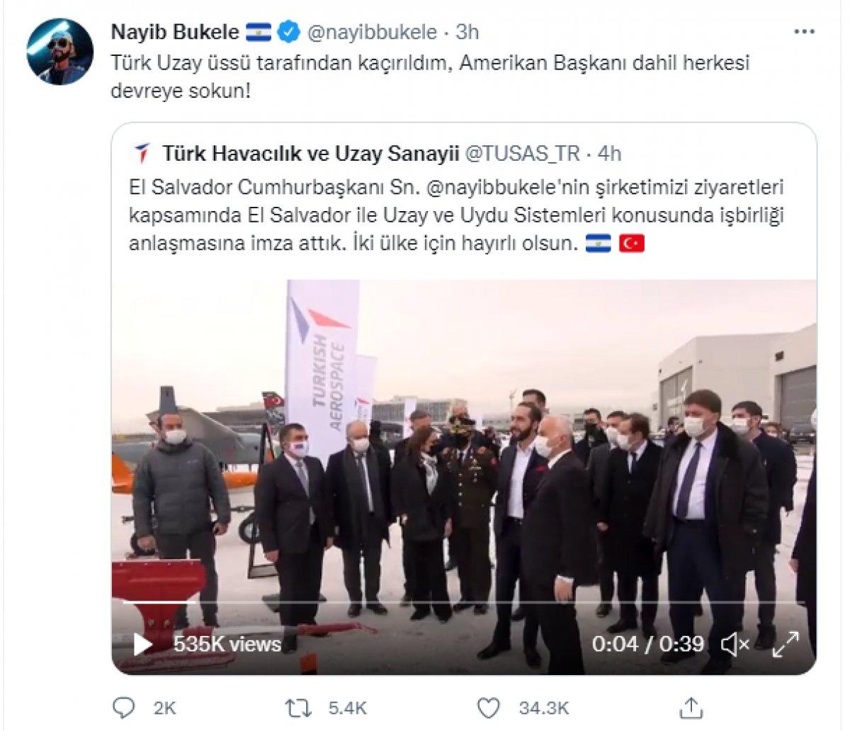 El Salvador Cumhurbaşkanı Bukele TUSAŞ'a ziyarette bulundu