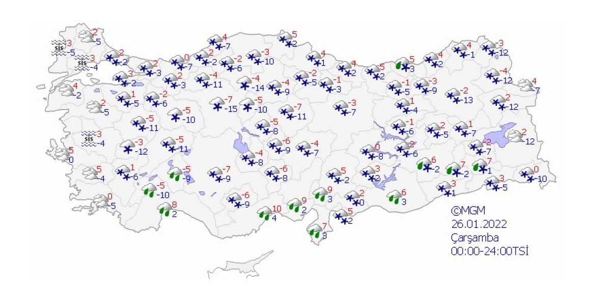 İstanbul ve çevre illerde kuvvetli kar yağışı uyarısı