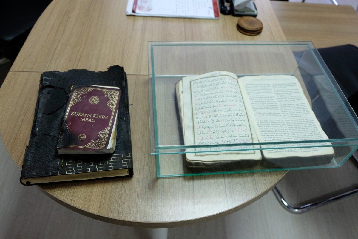 Gümüşhane’de yanmayan Kuran-ı Kerim’ler