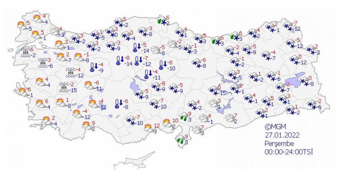 İstanbul ve çevre illerde kuvvetli kar yağışı uyarısı