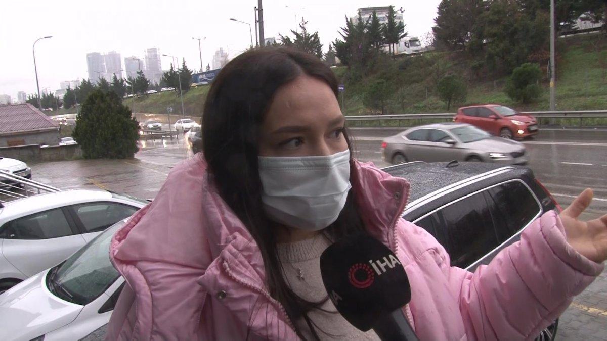 Ataşehir'de freni boşalan araç takla attı