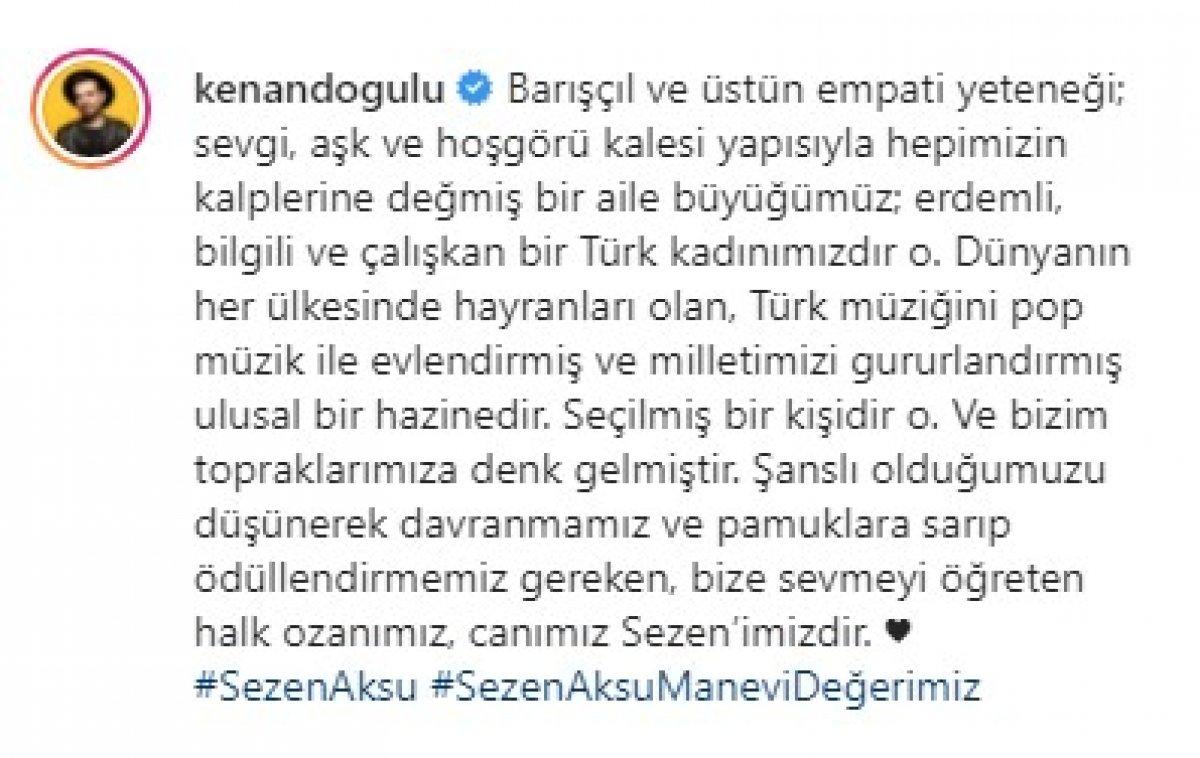 Kenan Doğulu'dan Sezen Aksu paylaşımı