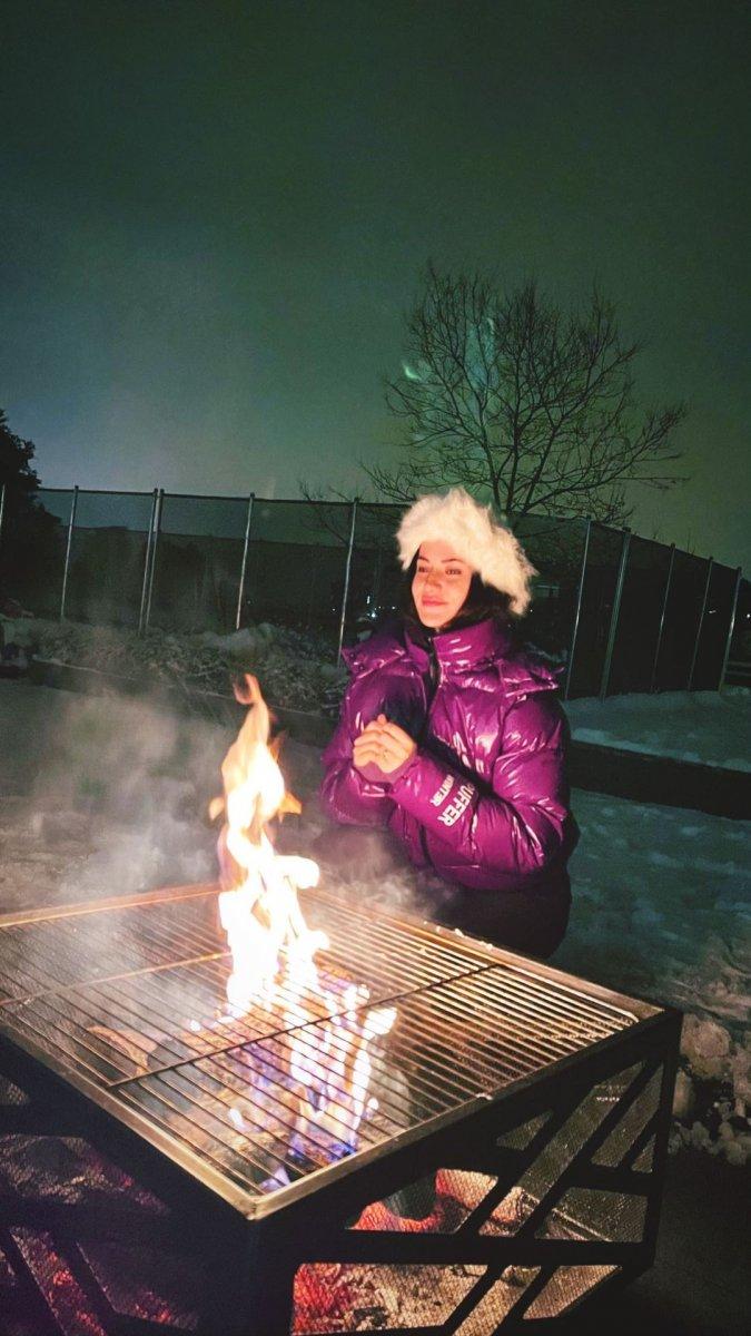 Fahriye Evcen'in kar sevinci