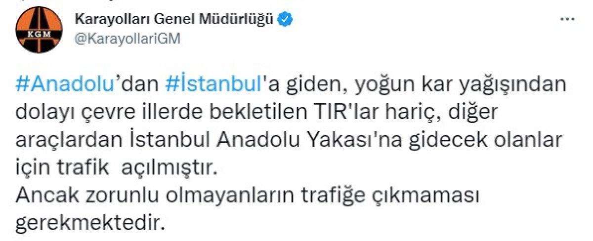 İstanbul'dan kar yağışı ile ilgili duyurular